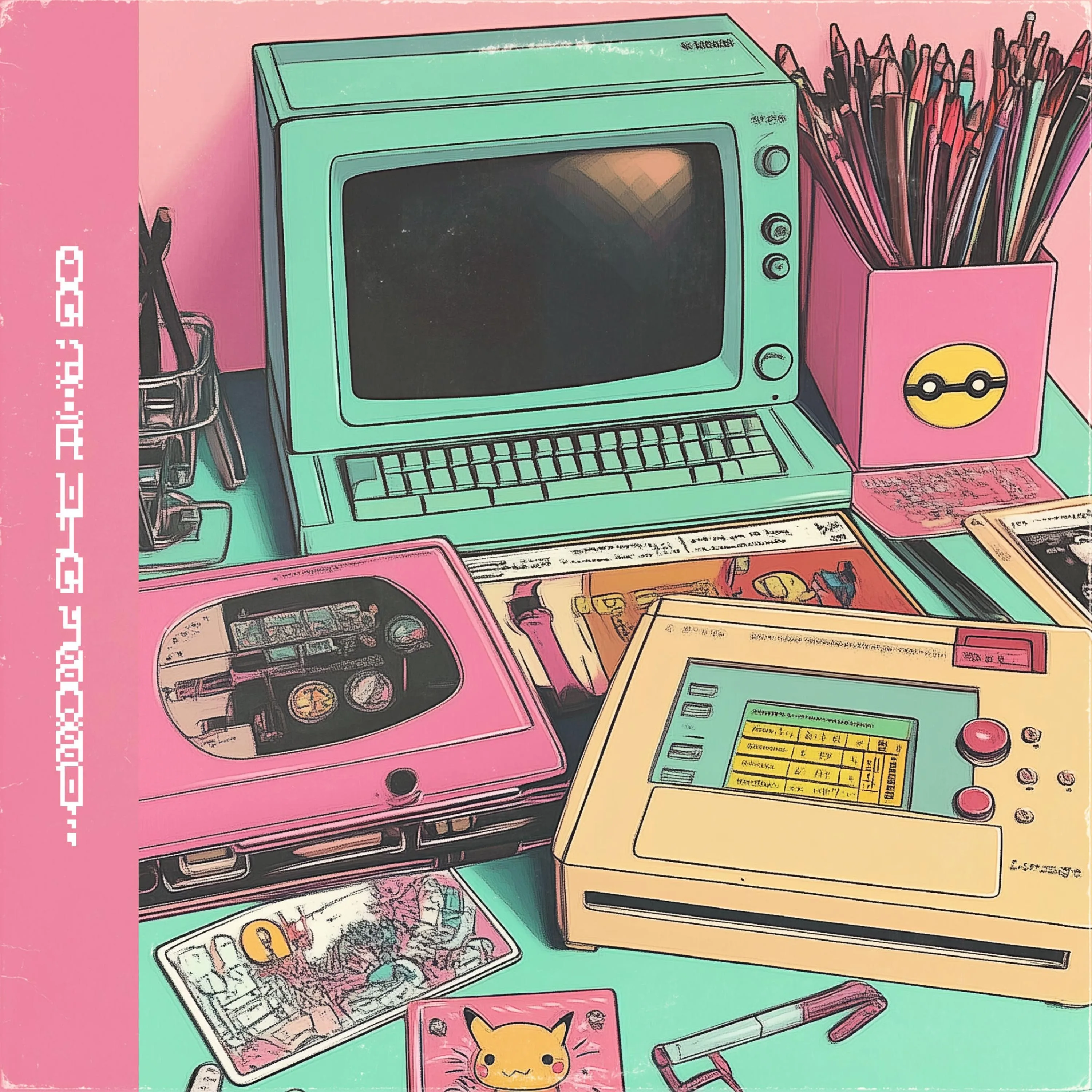 Tamagotchis to Pokémon cover art by ME & The Robots