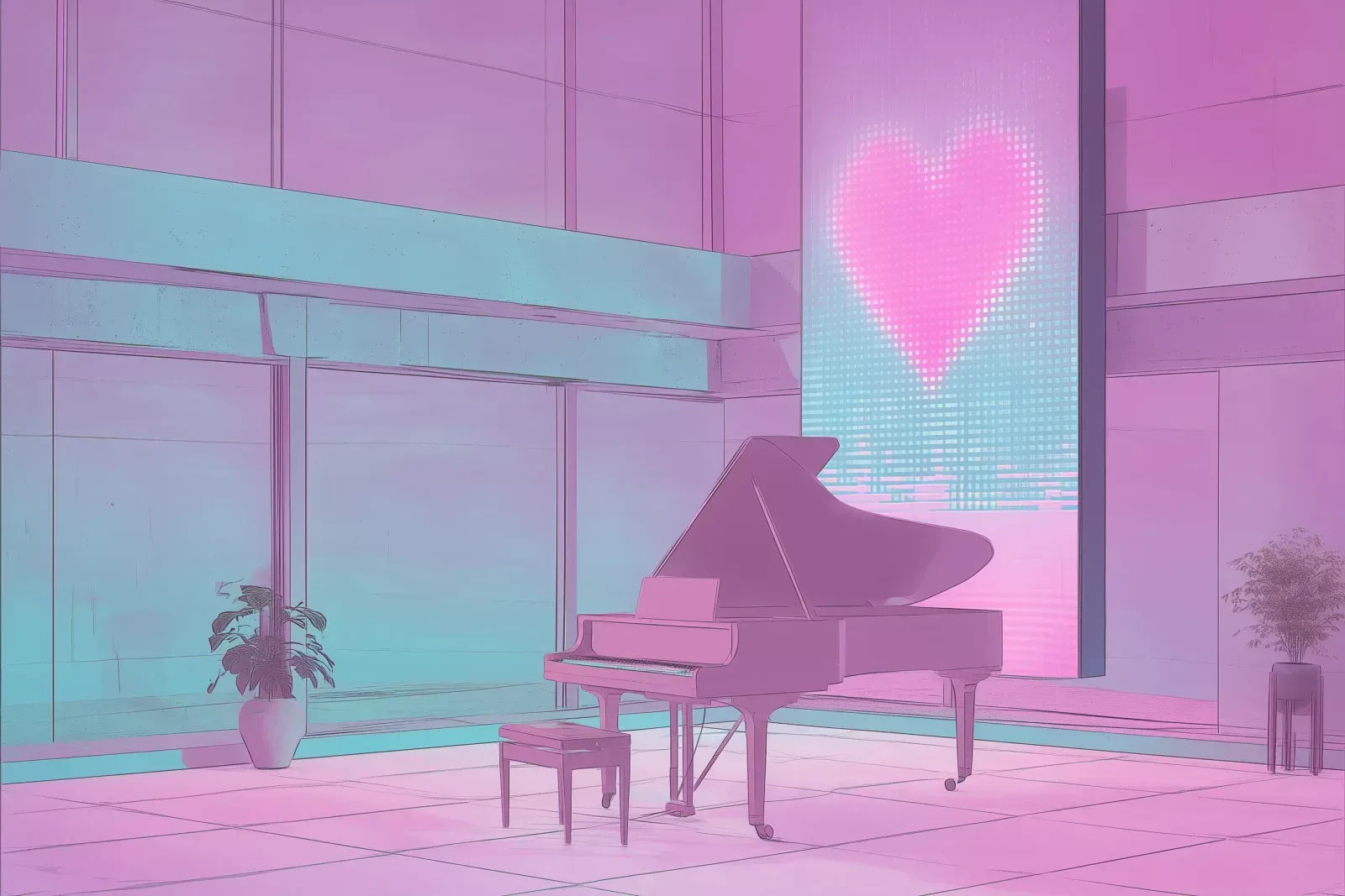 The Story Behind: Glitch in My Heart (Piano Version) artwork by ME & The Robots